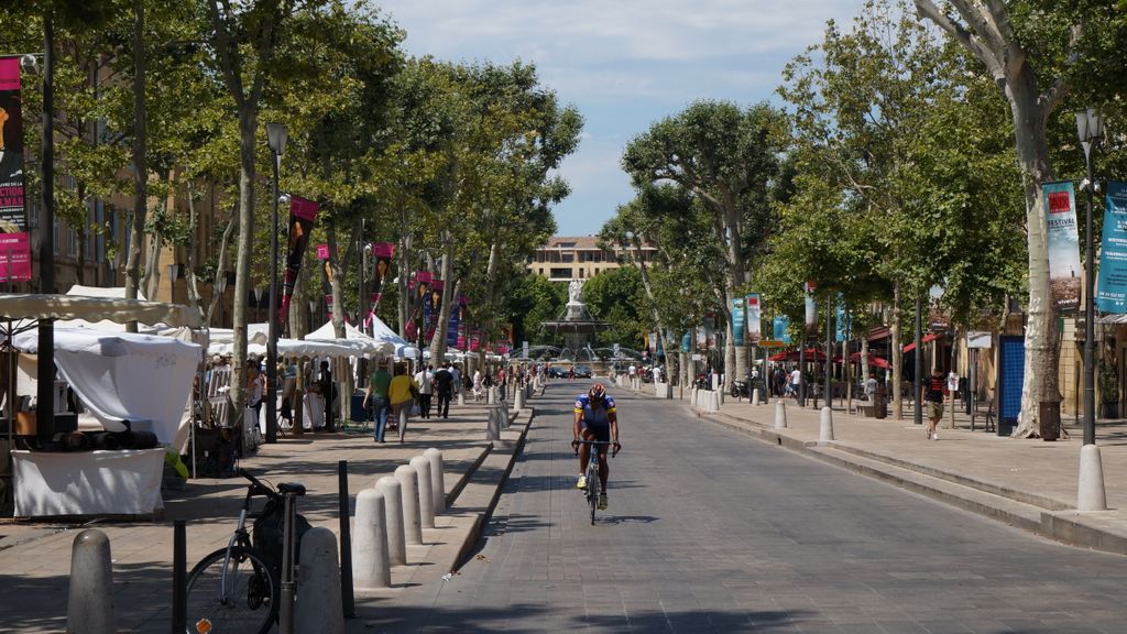 Roughly once every 10 years the trees on the Cours Mirabeau are trimmed, which gives an unusual look to the road…