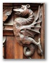 Details of the wooden door of the cathedral (carved into the wood...)