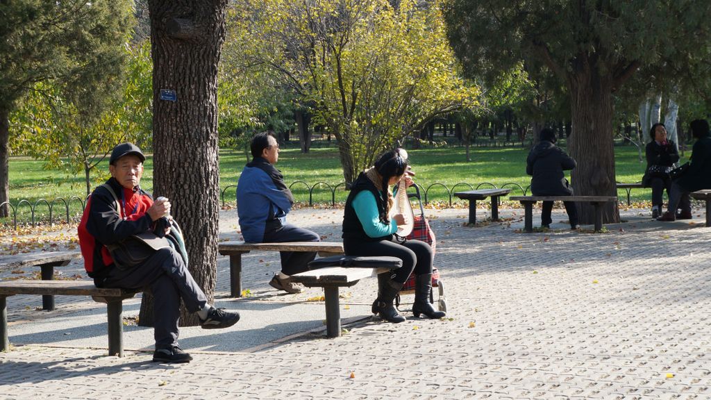 Park of the Temple of Heaven, Beijing; one of the iconic places of the City, extremely popular for people of Beijing...