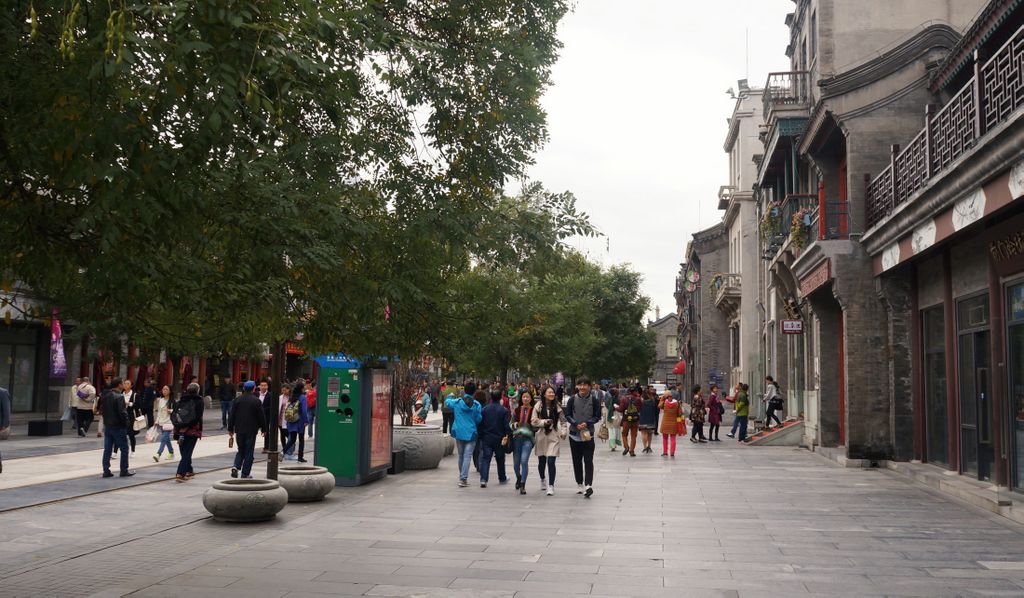 Streets of Beijing around Qianmen street (a traditional hutong area in the process of renewal and rehabilitation)