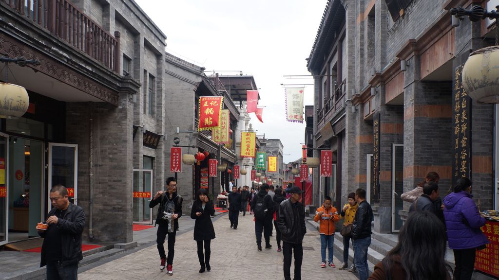 Streets of Beijing around Qianmen street (a traditional hutong area in the process of renewal and rehabilitation)