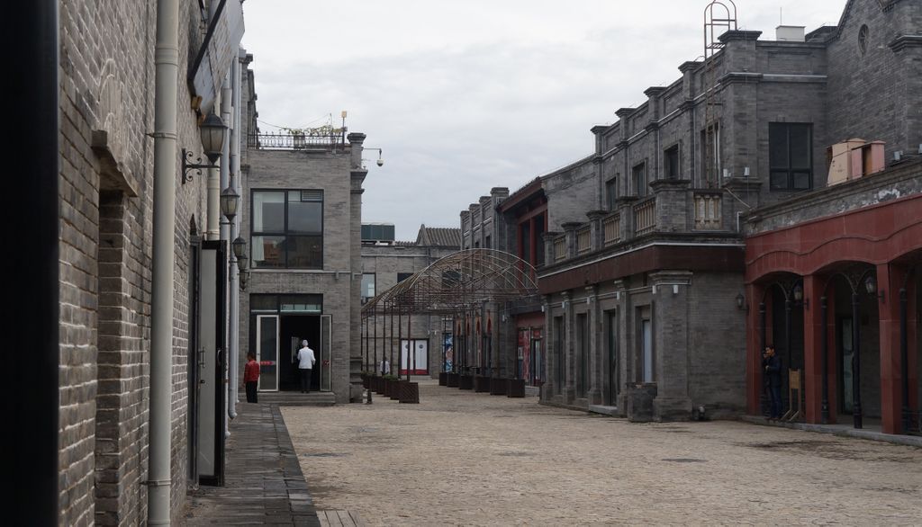 Streets of Beijing around Qianmen street (a traditional hutong area in the process of renewal and rehabilitation)