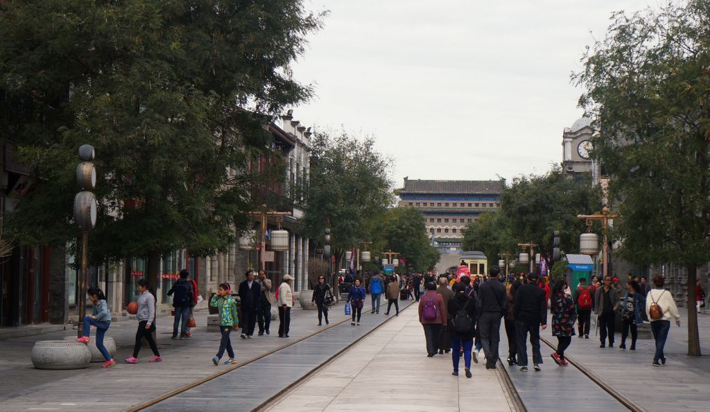 Streets of Beijing around Qianmen street (a traditional hutong area in the process of renewal and rehabilitation)