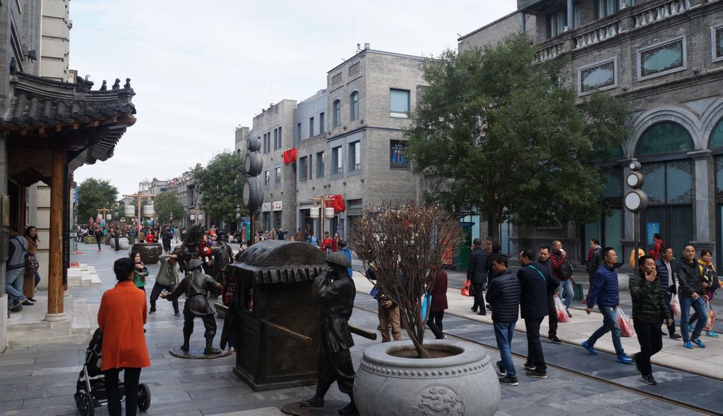 Photo: Streets of Beijing around Qianmen street (a traditional hutong area in the process of ...