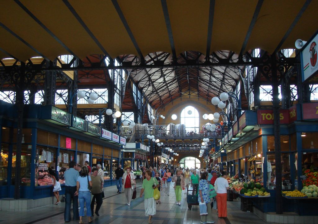 Big Market (Vásárcsarnok) in the Centre of Budapest, Hungary