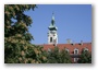 Characteristic church tower in Budapest