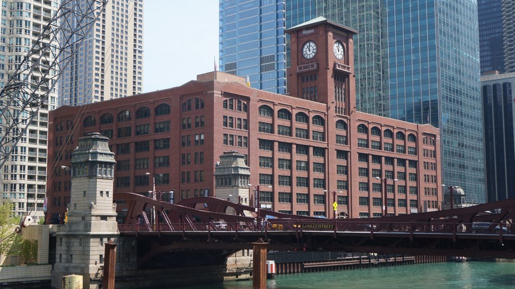 Along the Chicago River in Chicago Loop (Business area)