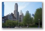 Michigan Avenue Skyline from the Lurie Garden, Millenium Park, Chicago Loop