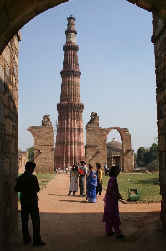 The Qutb Minar, the tallest sandstone tower in India