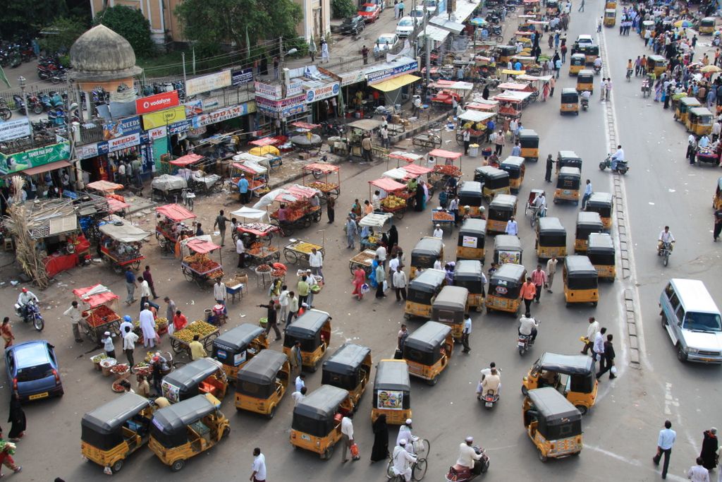 Streets around Charminar, Hyderabad