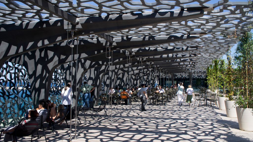 The new building of the MuCEM (Musée des Civilisations de l'Europe et de la Méditerranée), Marseille (Architect: Rudy Ricciotti)