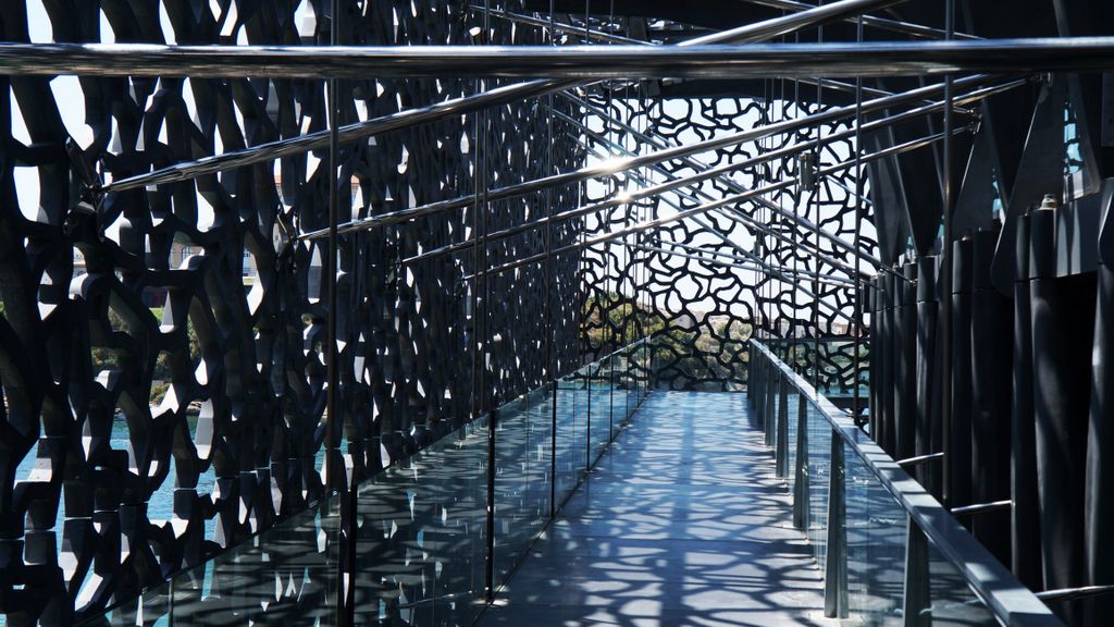 Lights in the MuCEM (Museum of European and Mediterranean Civilisations), Marseille