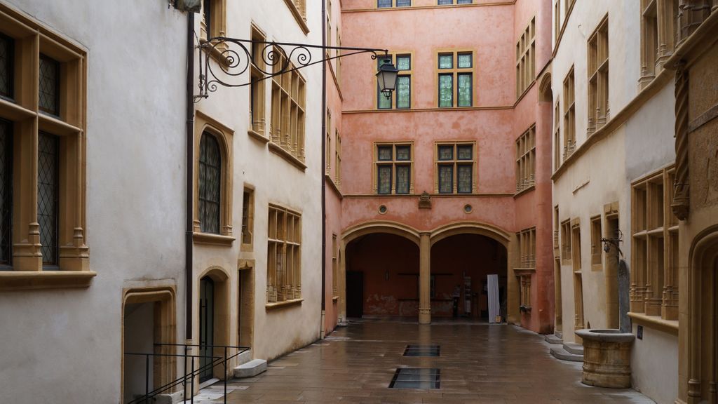 Building of the Lyon history museum, old town, Lyon