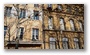 Shadows of the trees in winter on the facades on the Cours Mirabeau, Aix-en-Provence