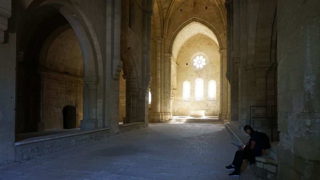 Silvacane Abbey, in La Roque-d'Anthéron, one of the three medieval Cistercian abbeys of Provence (alongside Sénanque and le Thoronet), also referred to as the “three sisters of Provence” (“les trois sœurs provençales“).