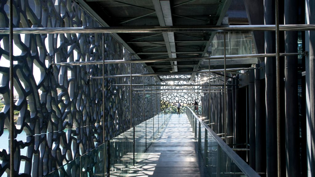 The new building of the MuCEM (Musée des Civilisations de l'Europe et de la Méditerranée), Marseille (Architect: Rudy Ricciotti)