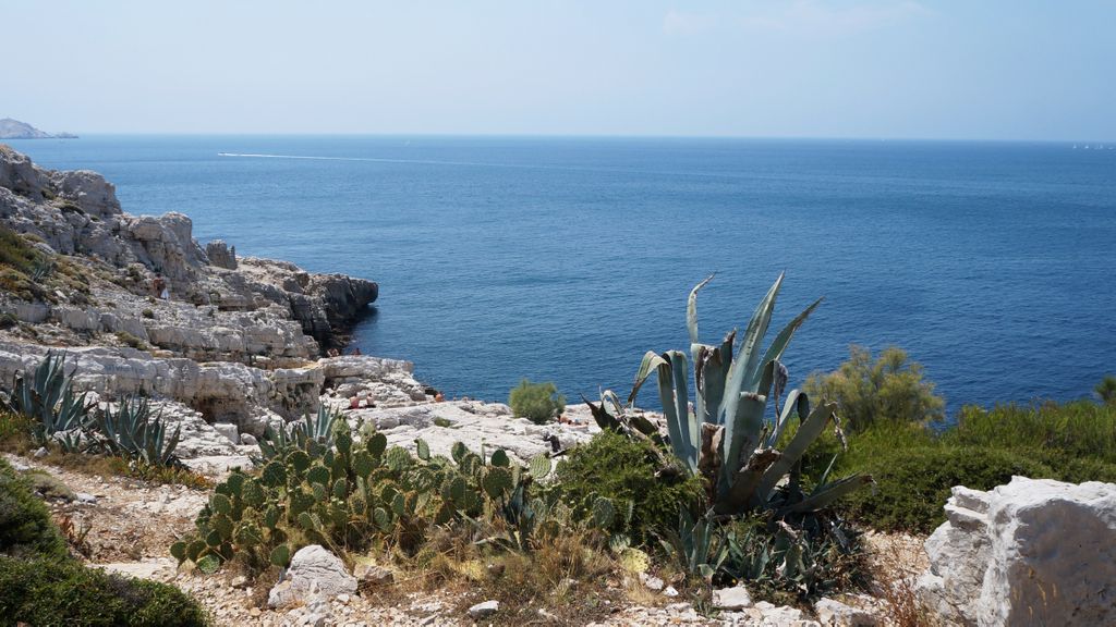 The seashore by la Madrague, a faraway suburb of Marseille