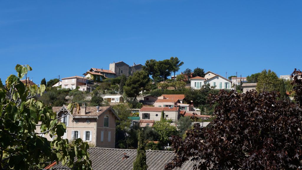 View of the small hills by the coast of Marseille, when coming down from the Cathedral that dominates the city