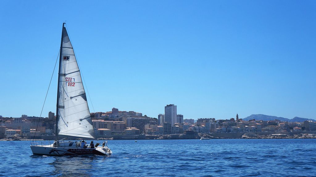 View of Marseille from a boat...