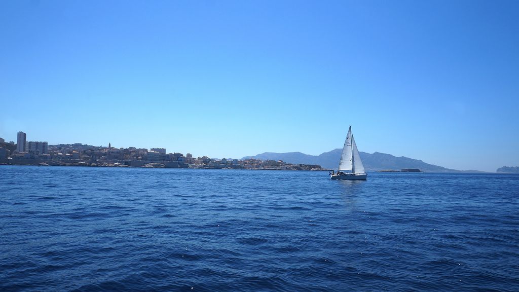 View of Marseille from a boat...