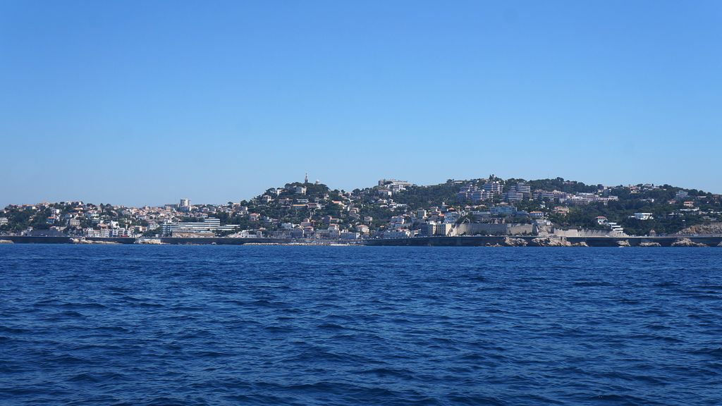 View of Marseille from a boat...