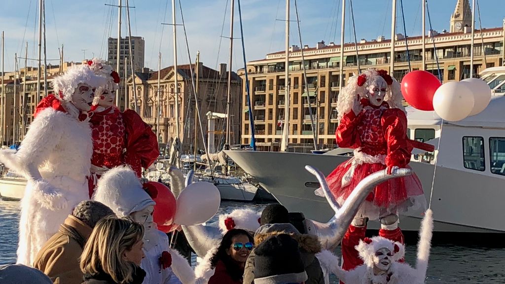 At the Christmas village in Marseille