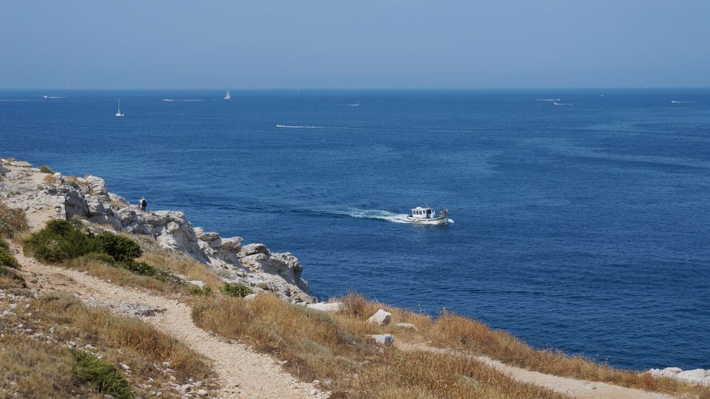 The seashore by la Madrague, a faraway suburb of Marseille