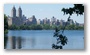 View of the Upper West Side of New York, across the reservoir in Central Park
