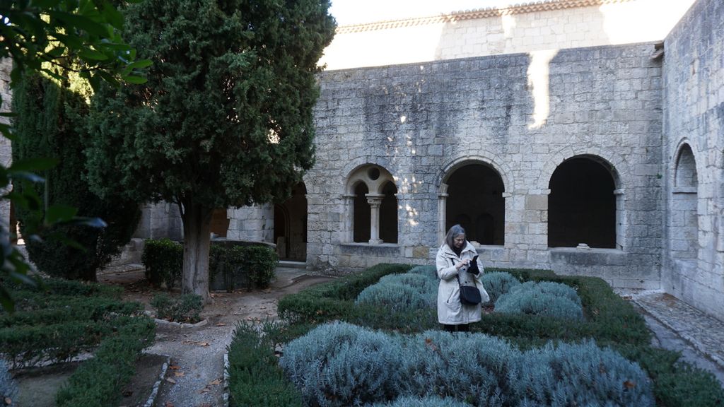 Silvacane Abbey, in La Roque-d'Anthéron, in winter lights