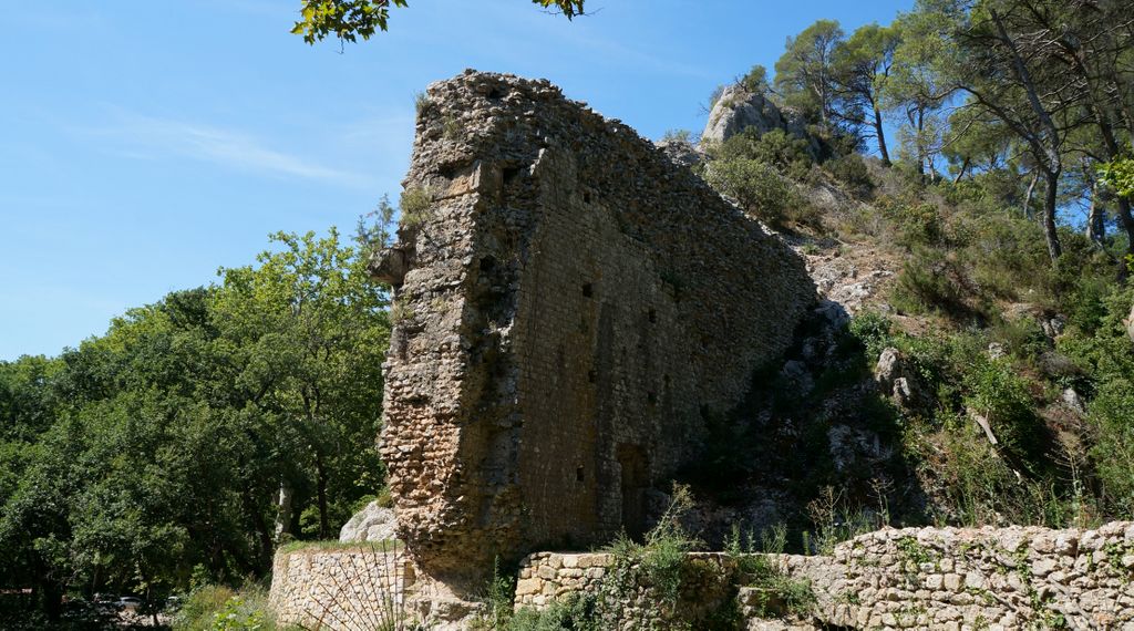 Ruins of a Roman dam on the stream 