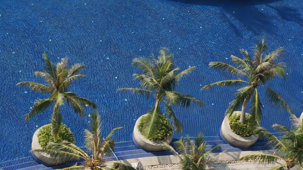 View of the pool at the Sheraton Dameisha Resort, Shenzhen