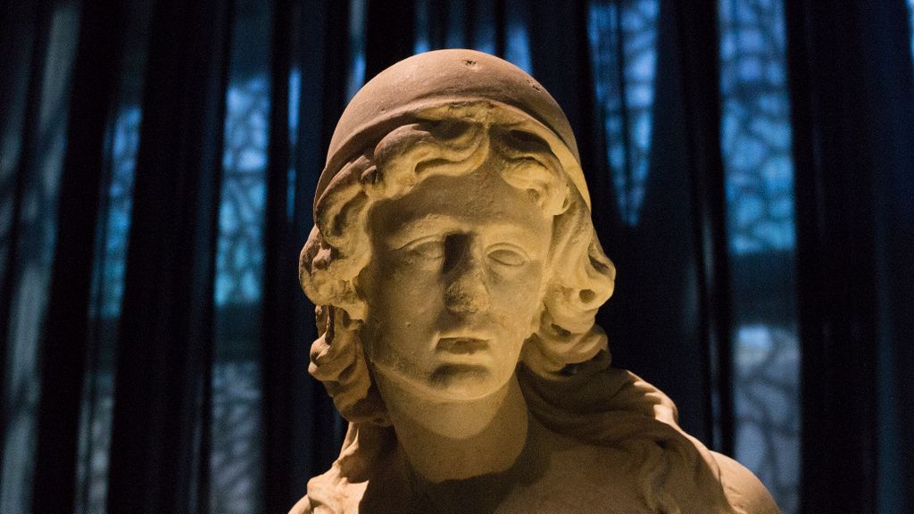 Head of a young man, Roman Empire (at a temporary exhibition at the MuCEM, in Marseille)