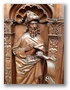 Details of the wooden door of the cathedral (carved into the wood...)