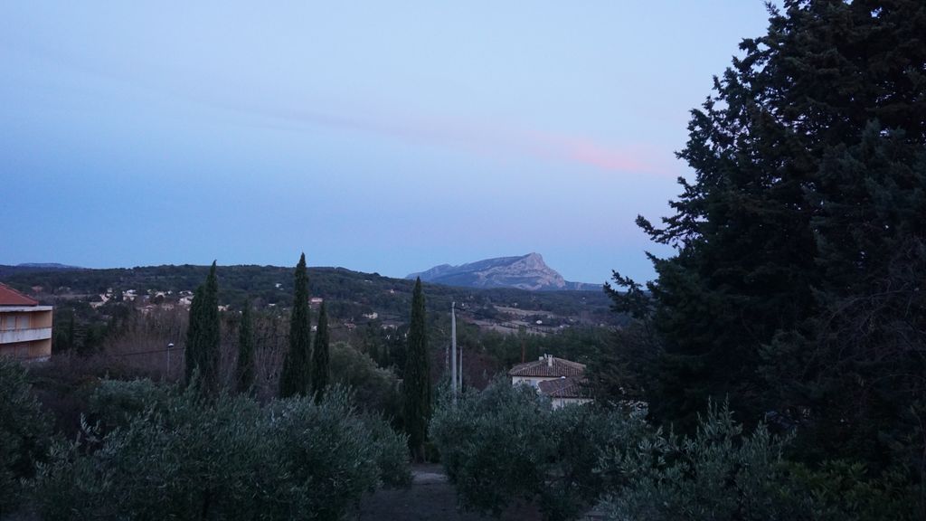 St Victoire at a winter evening