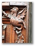 Details of the wooden door of the cathedral (carved into the wood...)