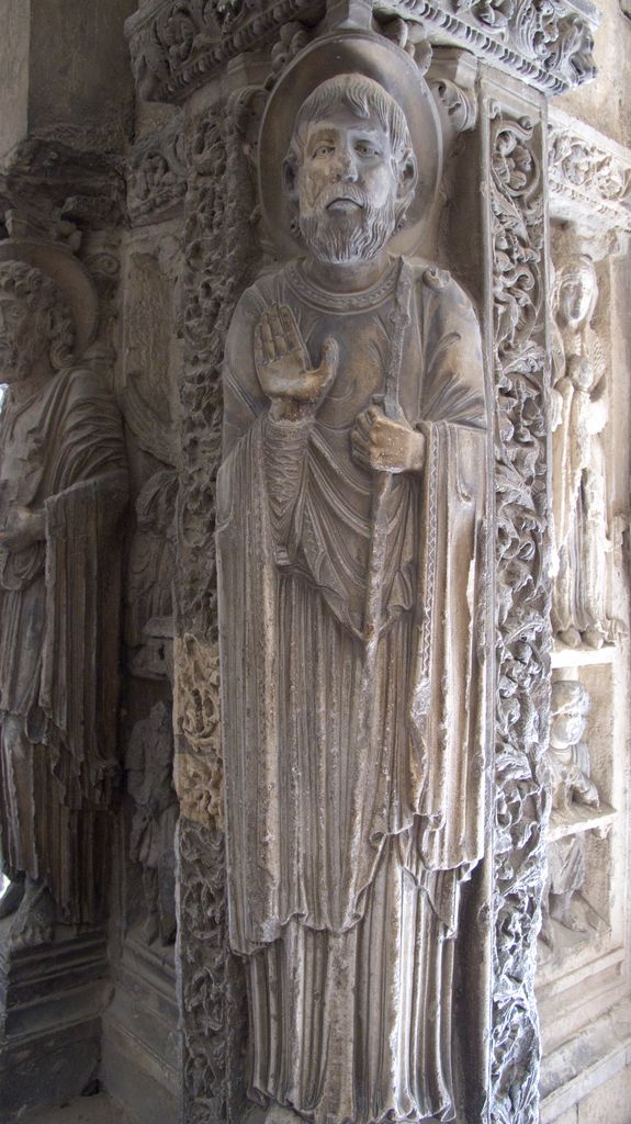St. Trophime Monastery, Arles. This is said to be the statue of St Trophime himself