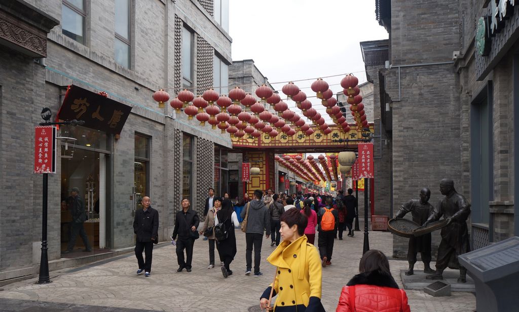 Streets of Beijing around Qianmen street (a traditional hutong area in the process of renewal and rehabilitation)
