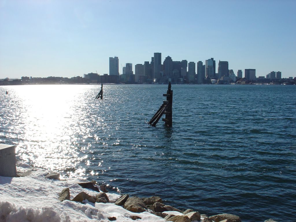 Boston Skyline from the airport side