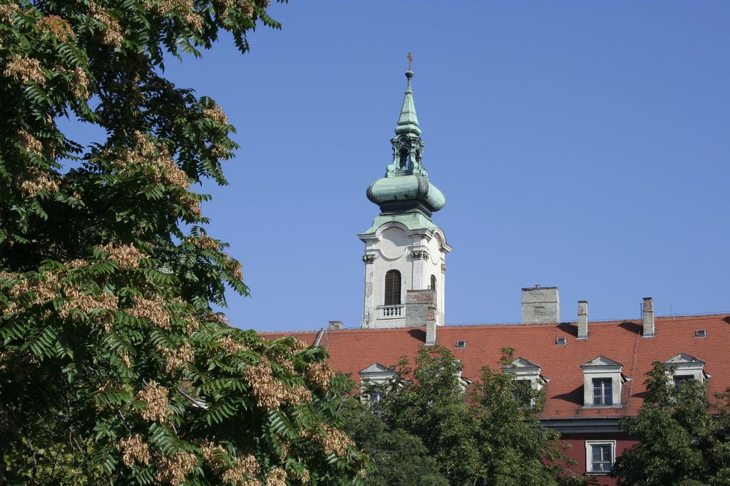 Characteristic church tower in Budapest