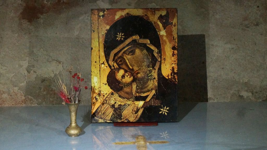 An icon in small Greek Orthodox Church in Rome