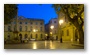 Aix-en-Provence, old city at night, by the city hall
