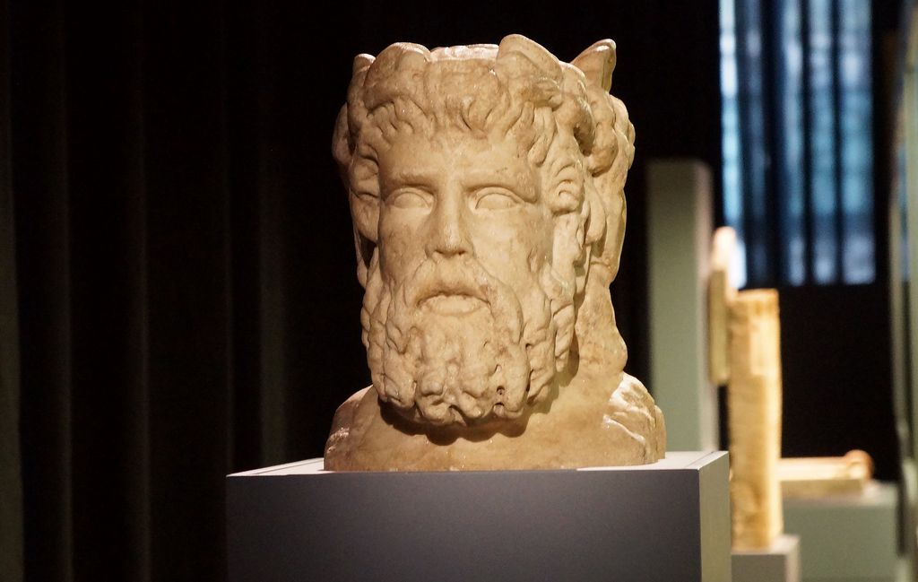 Head of Hercules, Roman, 1st Century A.D., Collection Foundation Gandur pour l'Art, (at a temporary exhibition at the MuCEM, in Marseille)