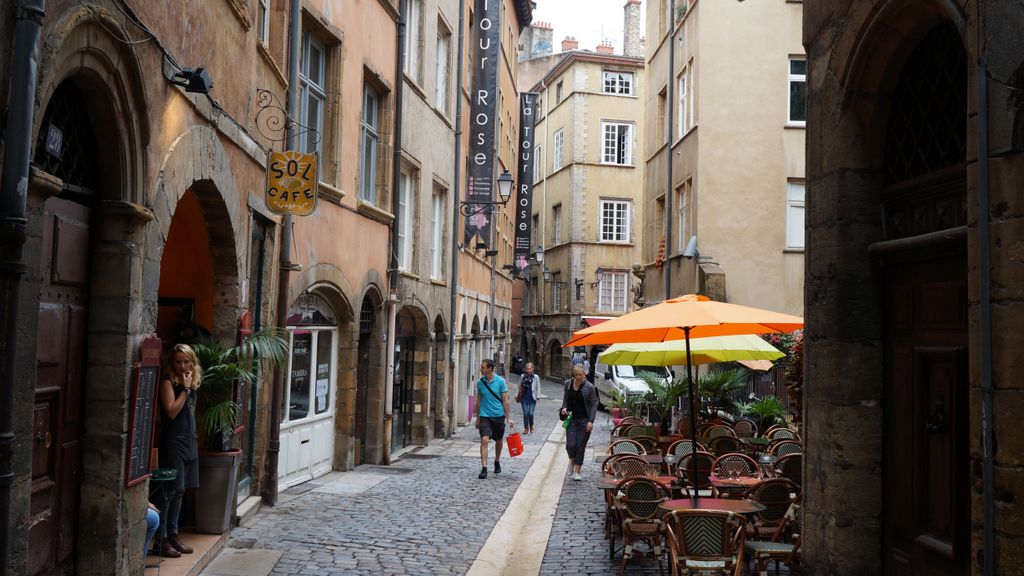 Streets in the old town of Lyon