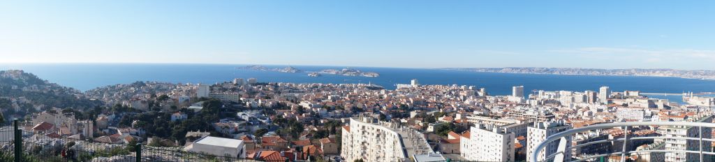 View of the bay of Marseille, seen from the Notre Dame de la Garde