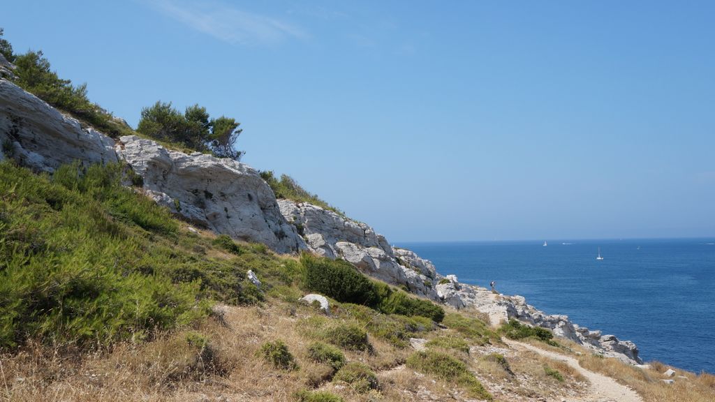 The seashore by la Madrague, a faraway suburb of Marseille