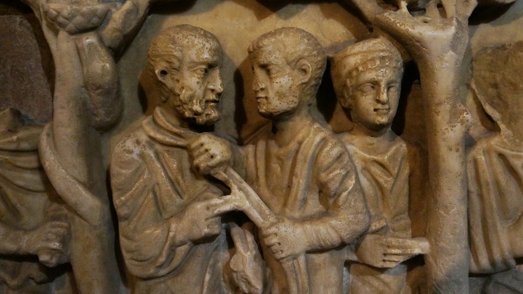 Marseille, St Victor Monastery, extract of the 'Sarcophage dit 