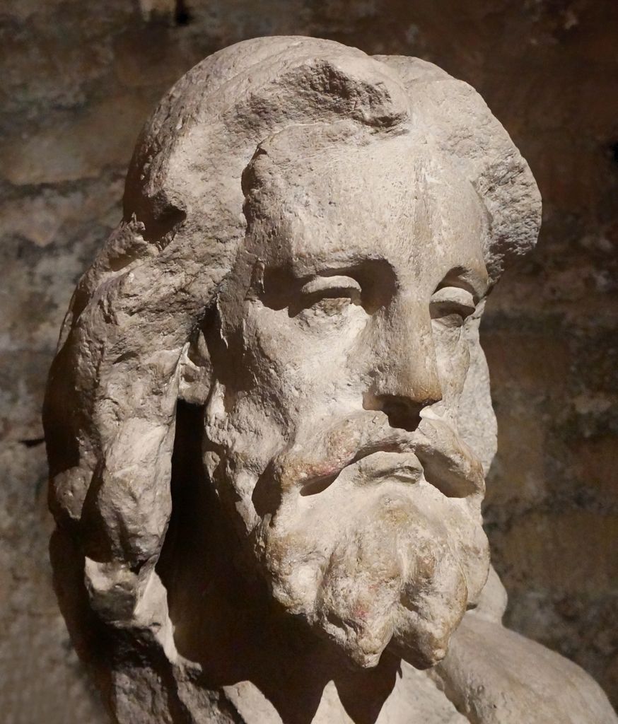 A statue in the St Victor Monastery, Marseille (not clear whose statue it is; the inscription just says 