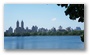 View of the Upper West Side of New York, across the reservoir in Central Park