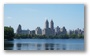 View of the Upper West Side of New York, across the reservoir in Central Park