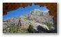 View of the St. Victoire through an arch, part of the ruins of the 